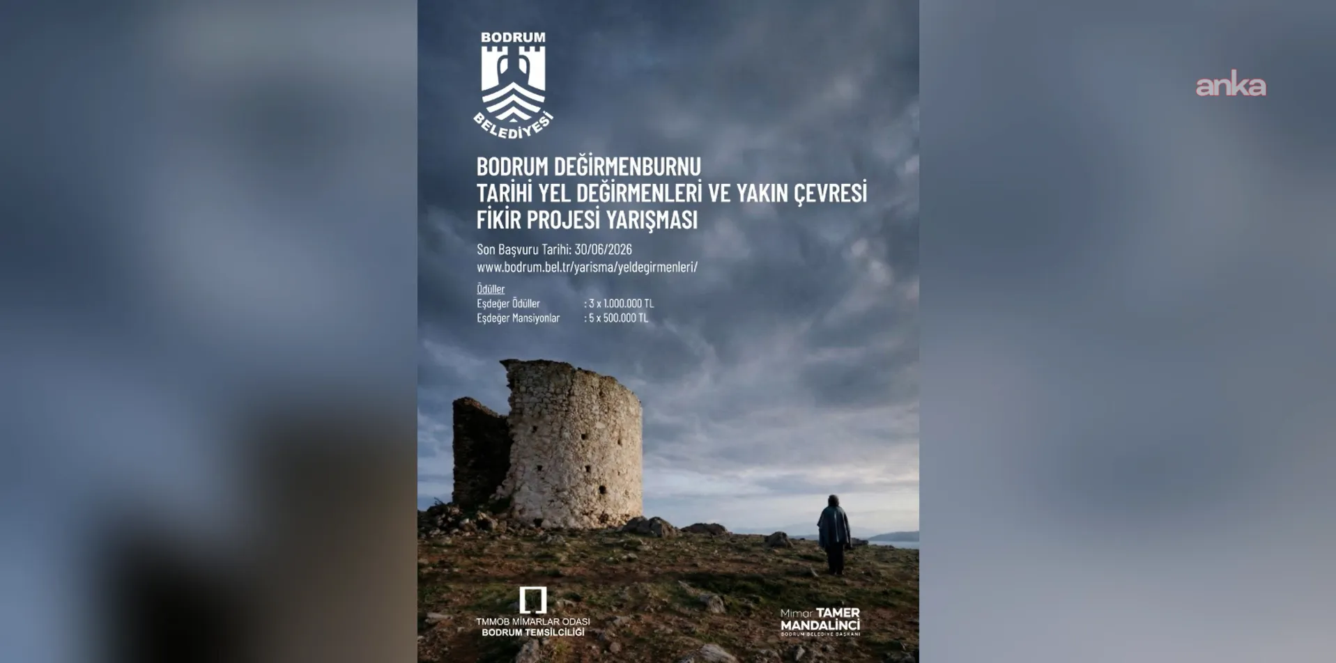 Bodrum’un tarihi yel değirmenleri için fikir projesi yarışması başladı